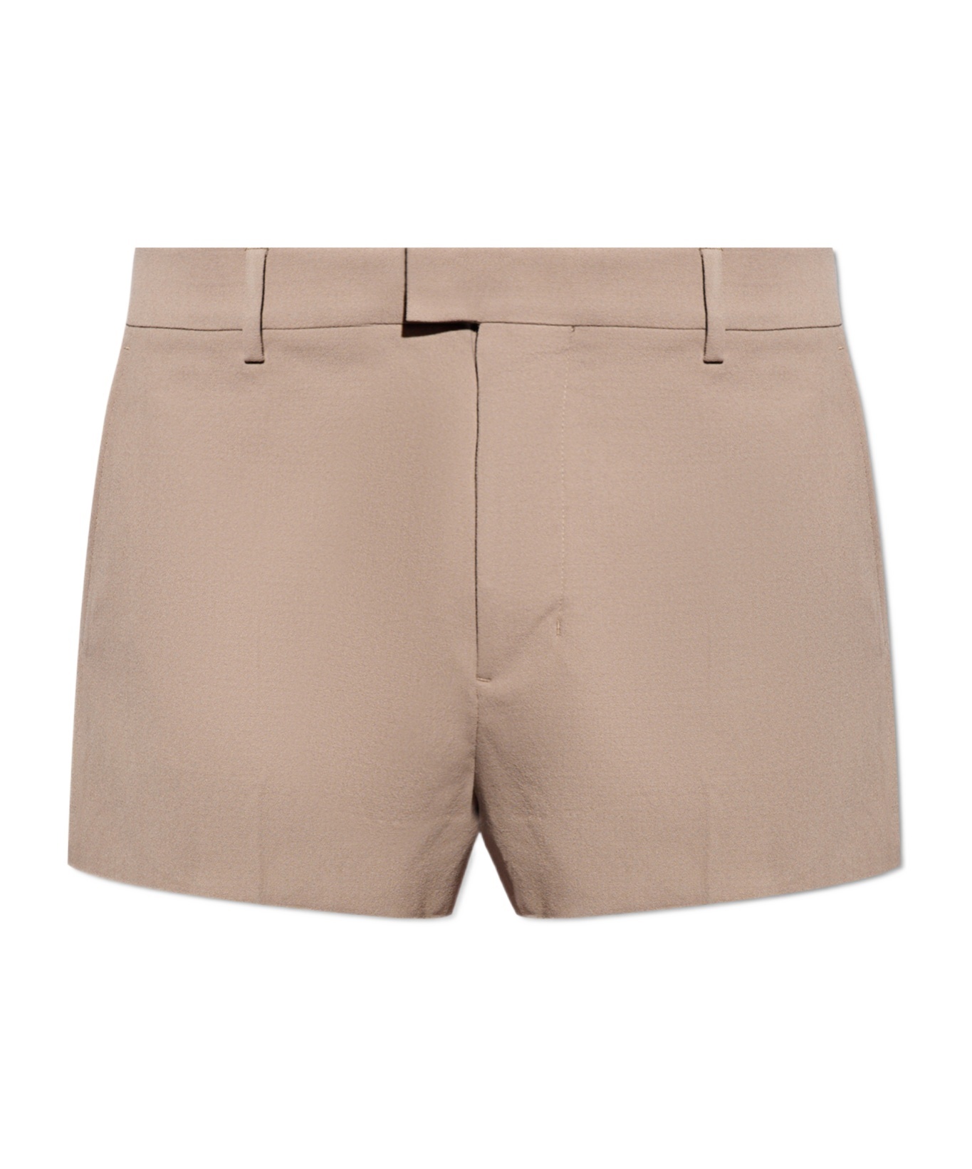 Ami Alexandre Mattiussi Ami Crepe Mini Shorts In Nude