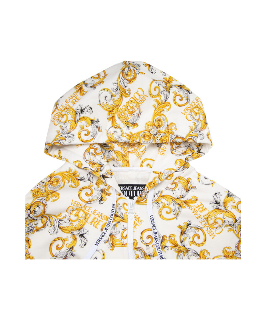 Versace Jeans Hooded Casual Coat In White