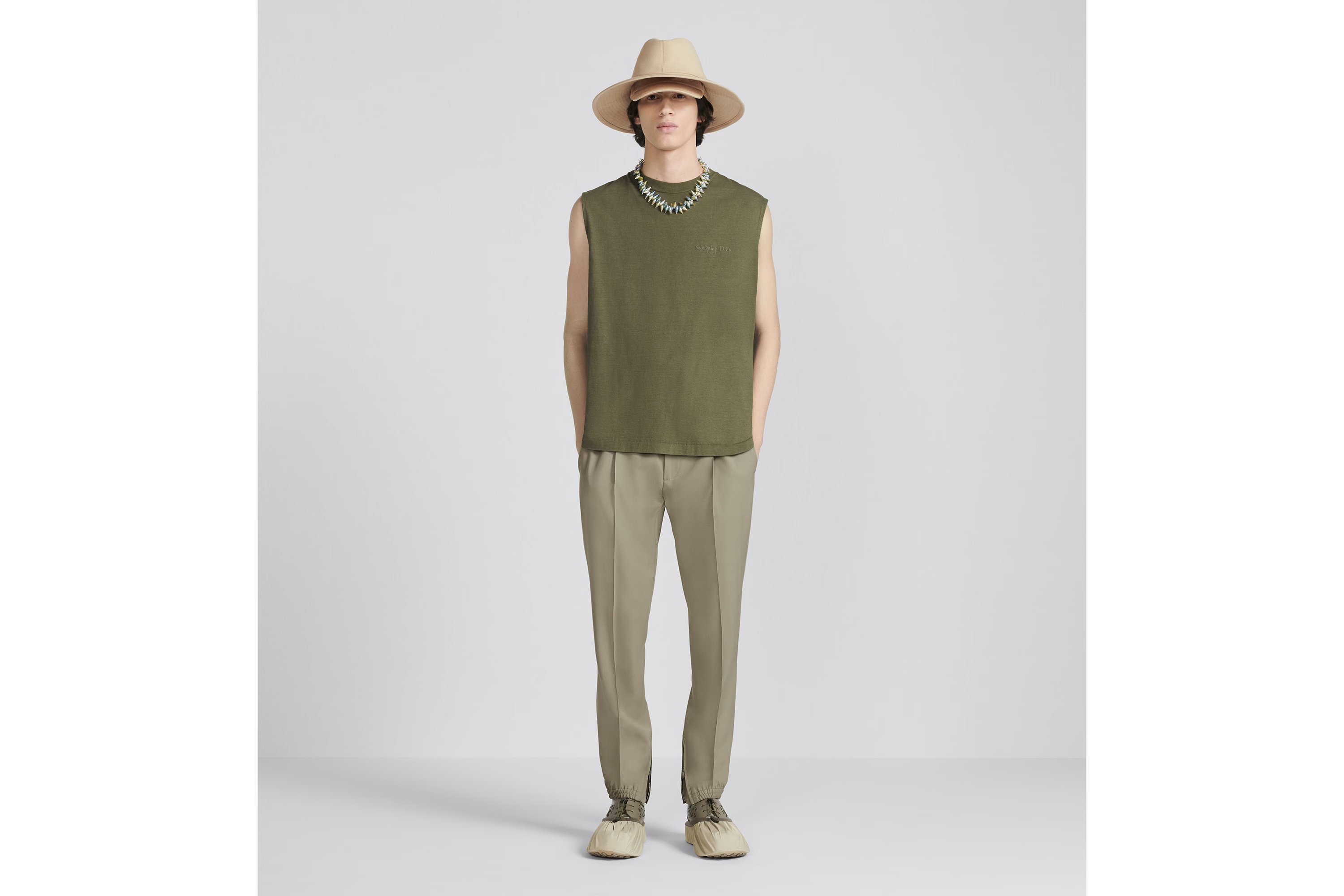 Dior Logo Sweatpants In Nude