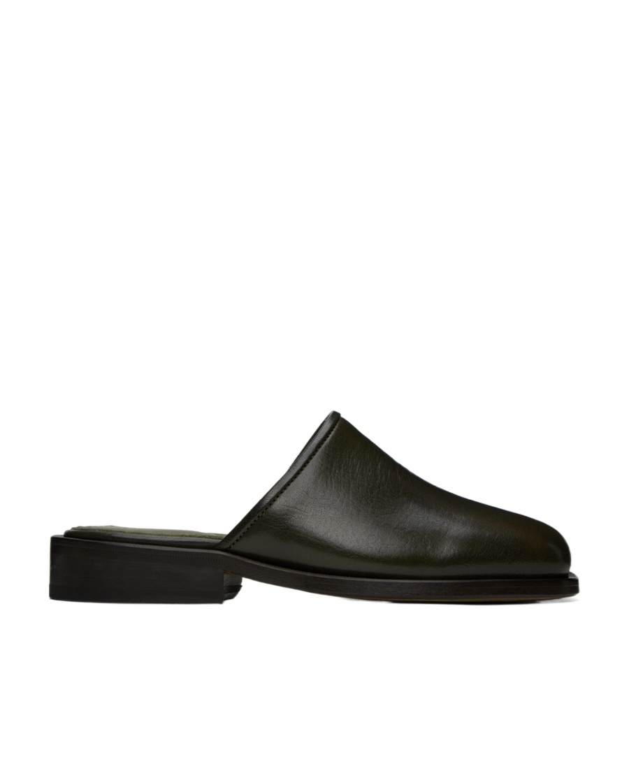 Lemaire Black Square Mules In Black