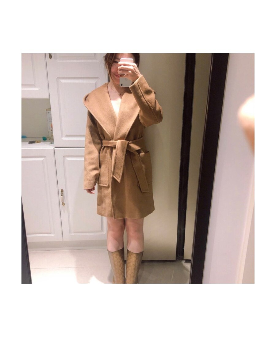 Max Mara Camel Rialto Camel Wool Robe Coat In Brown