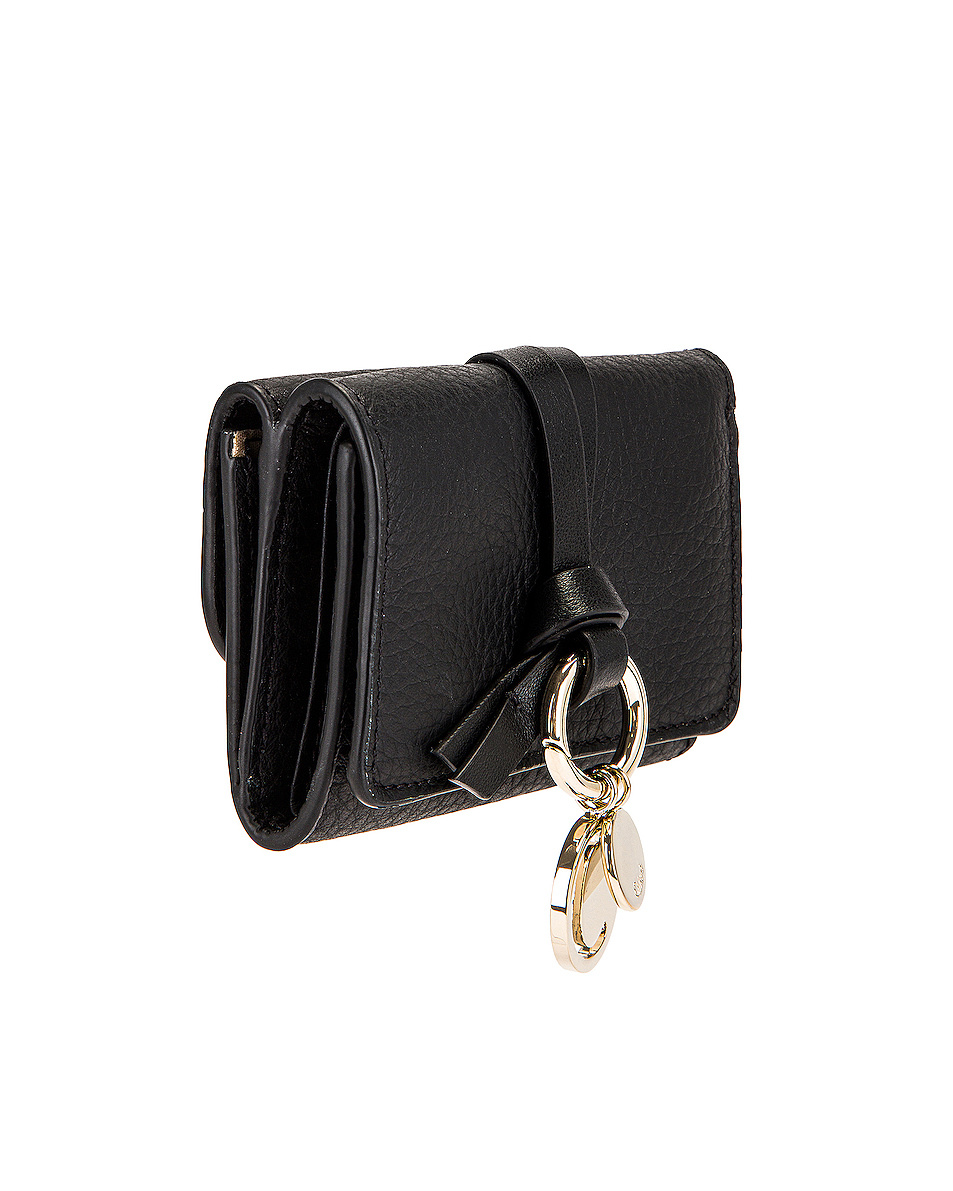 Shop Chloé Tri-fold Mini Wallet In Black