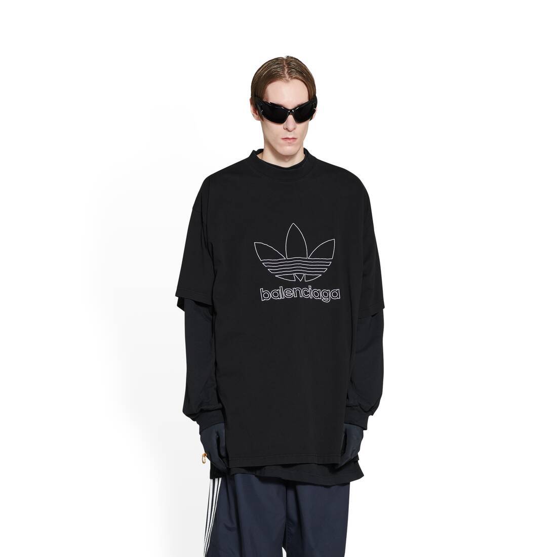 BALENCIAGA T-SHIRT BALENCIAGA / ADIDAS OVERSIZE IN NERO