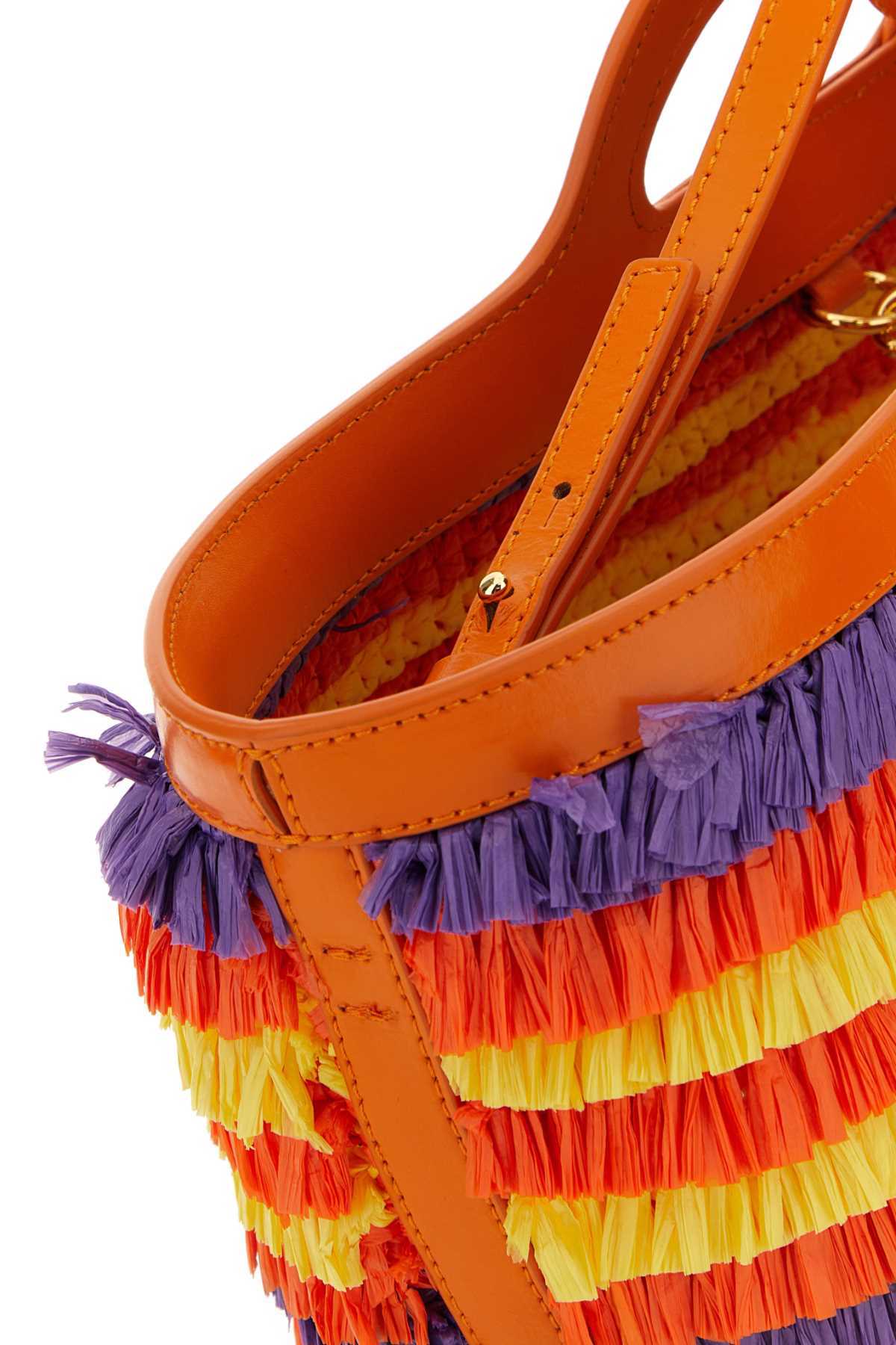 Marni Tropicalia Fringed Bag In Orange