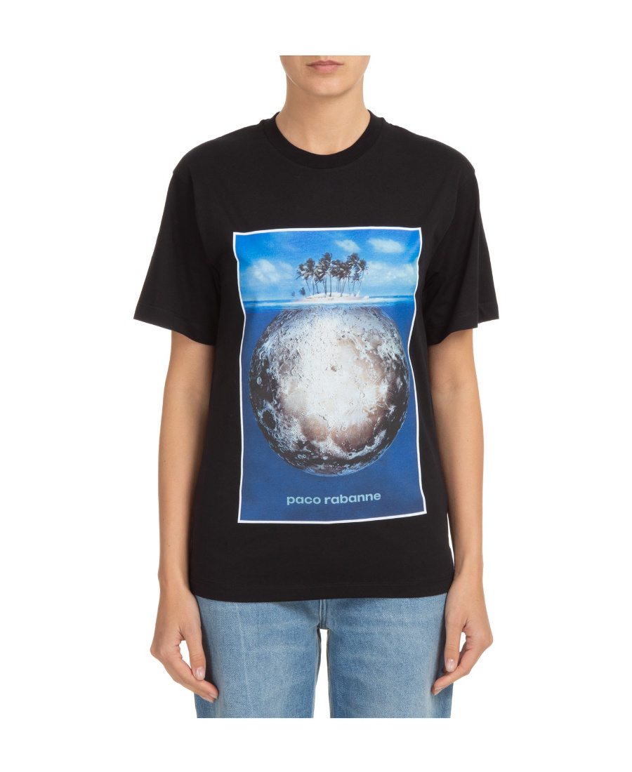 Rabanne Paco World Short Sleeves T-shirt X Tsunehisa Kimura In Black