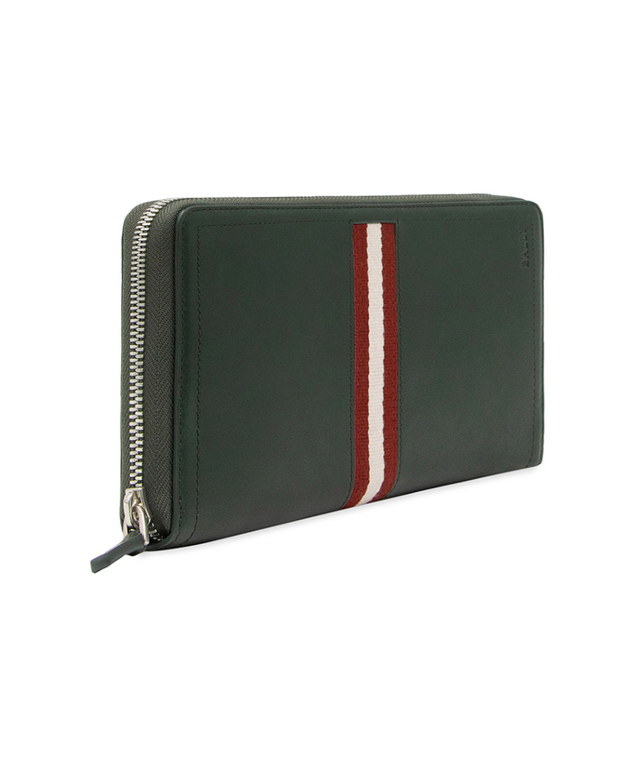 Bally Logo Details Wallet In Green