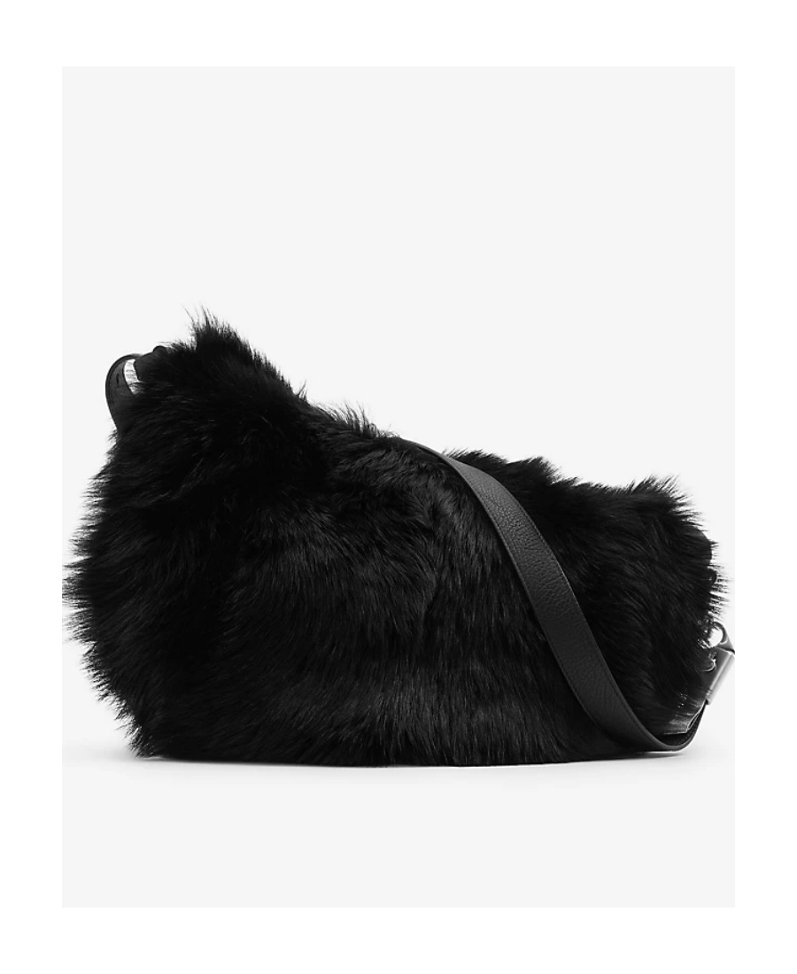 Burberry Knight Small Leather Shoulder Bag In Black