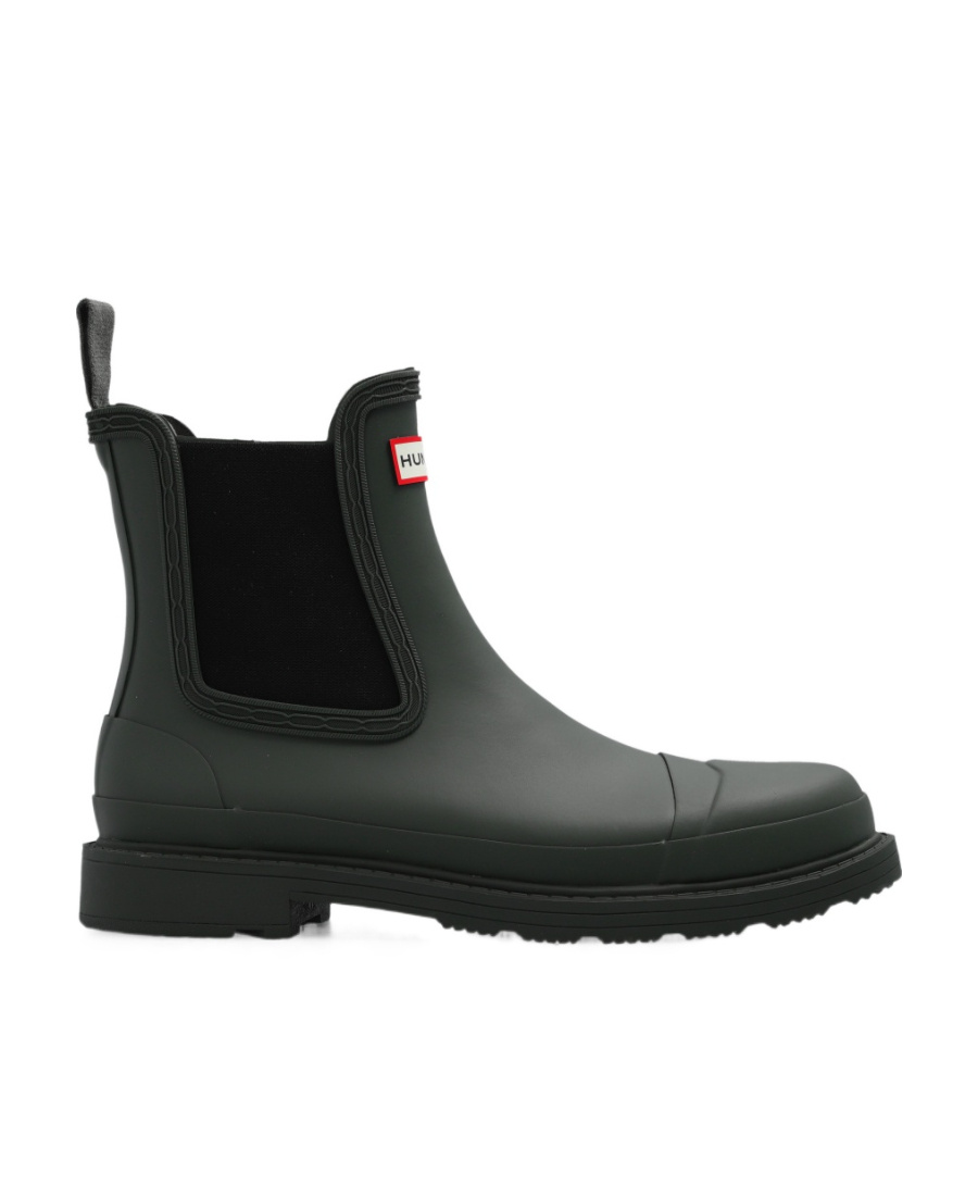 Hunter Logo Short Boots In Black
