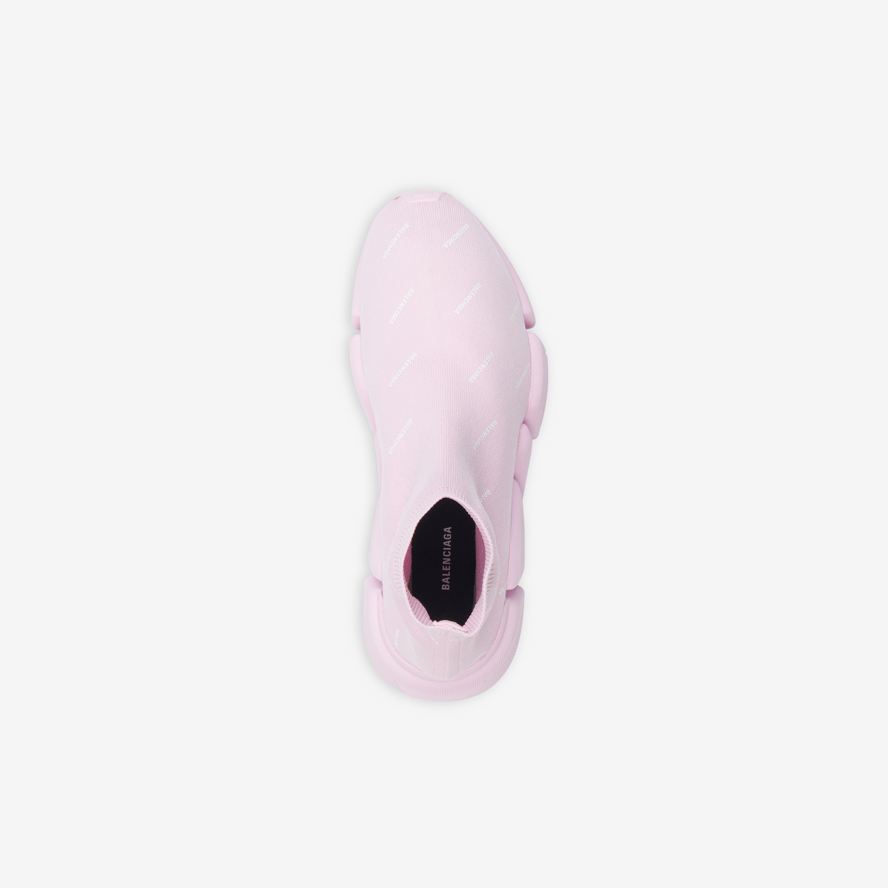 Balenciaga Speed 2.0 Clear Sole Sneakers In Purple