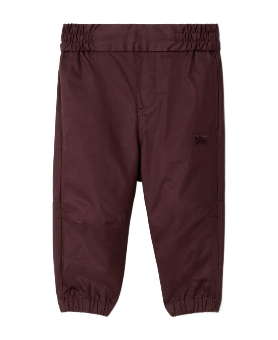 Burberry Logo-embroidered Twill Track Pants In Red