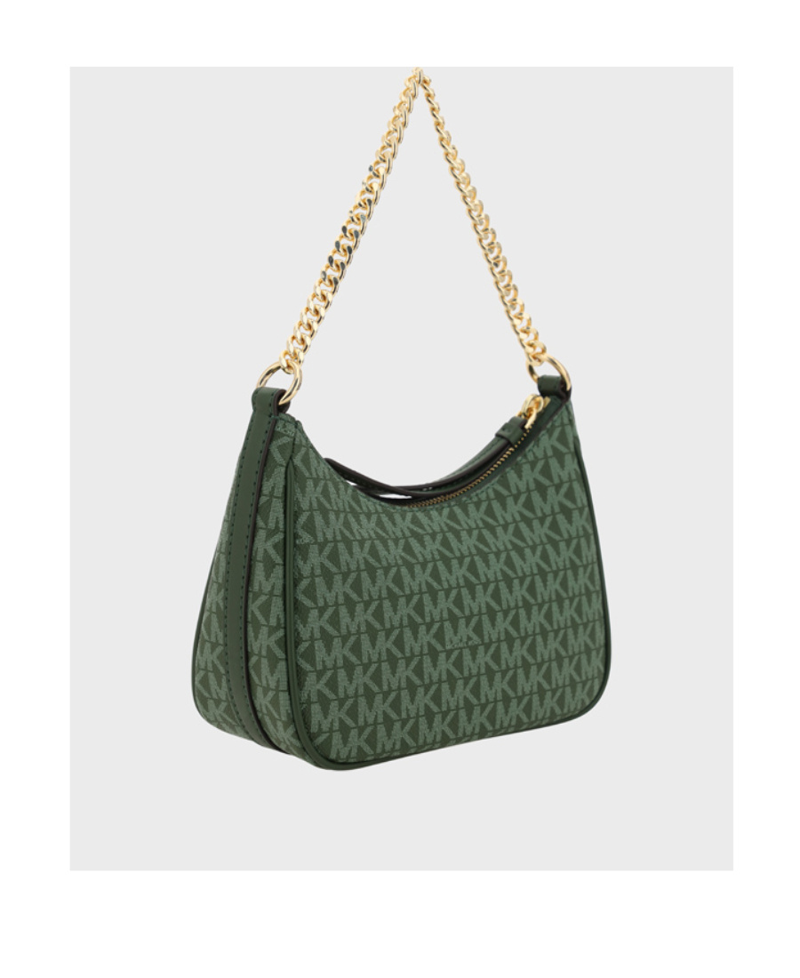 Michael Kors Small Jet Set Leather Bag In Green