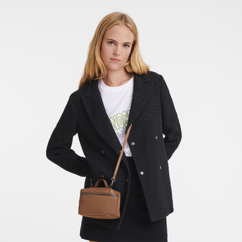 Longchamp Le Pliage Xtra Xs Satchel Bag In Brown