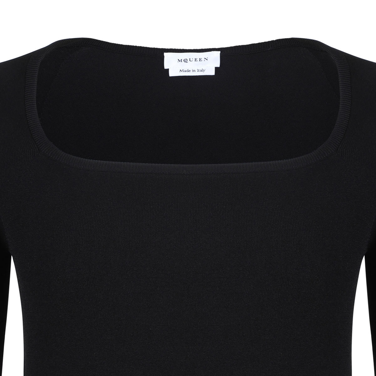 Alexander Mcqueen Fine-knit T-shirt In Black