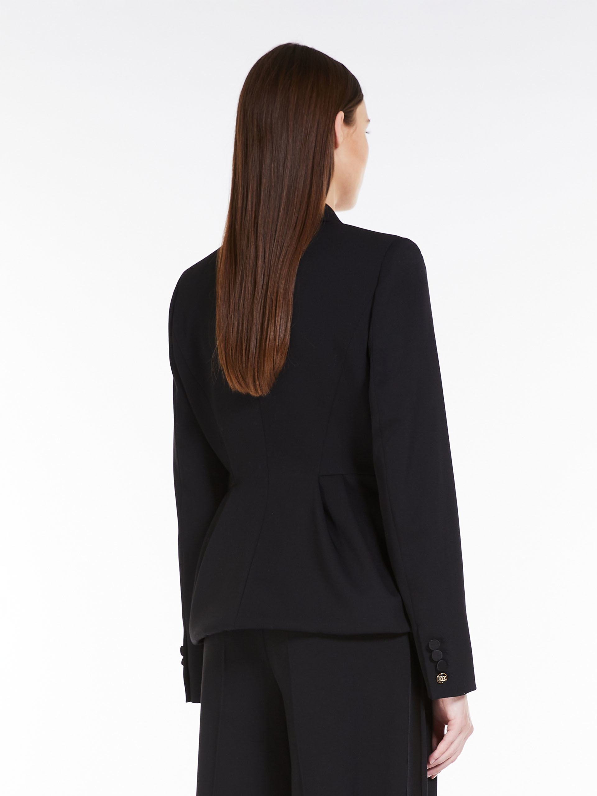 Max Mara Proteo Peplum Blazer In Black