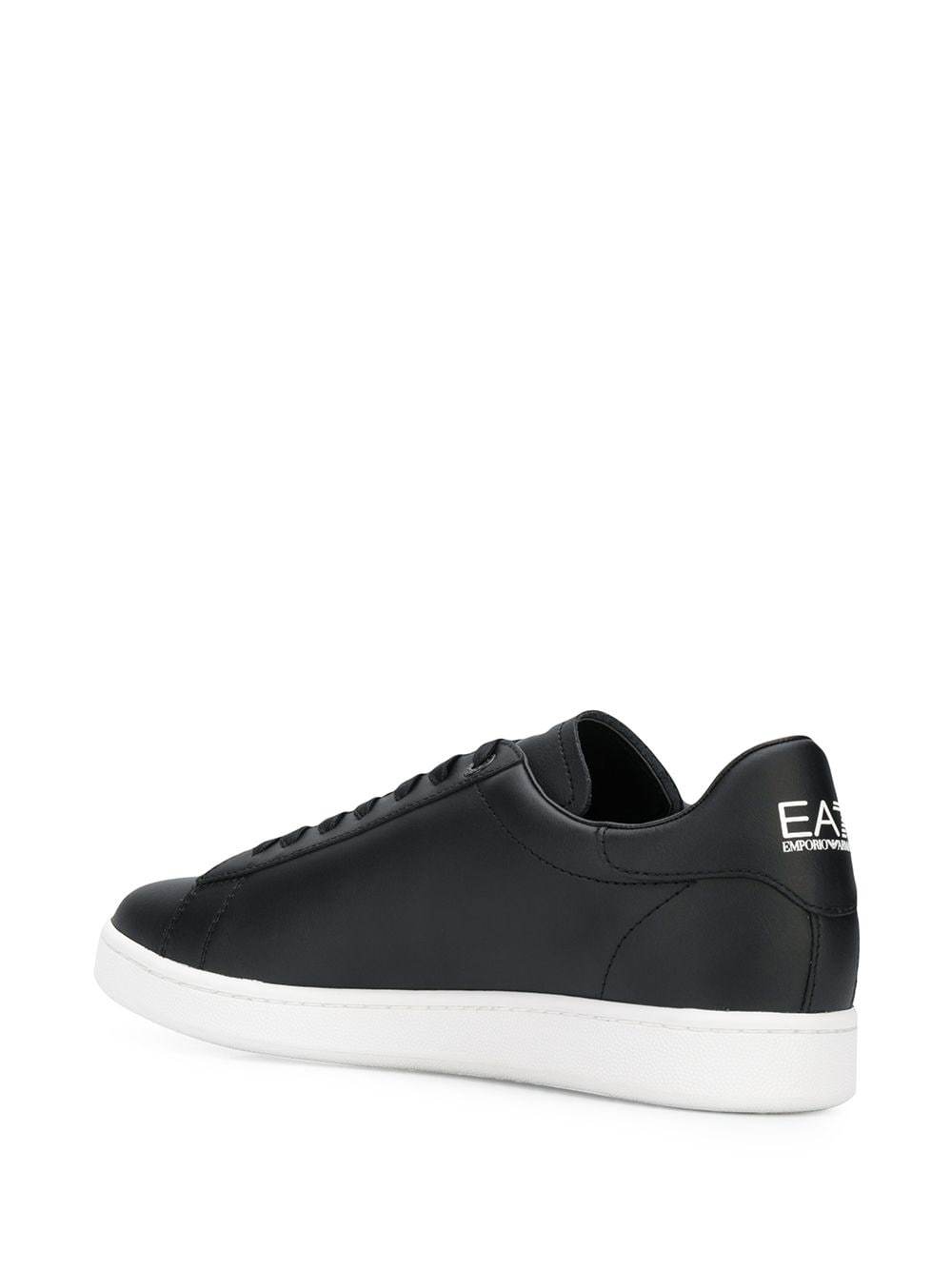 Ea7 Logo-debossed Sneakers In Black