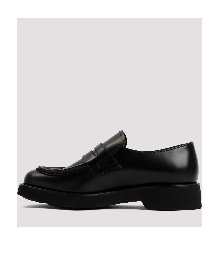 Church's Panelled Leather Loafers In Black