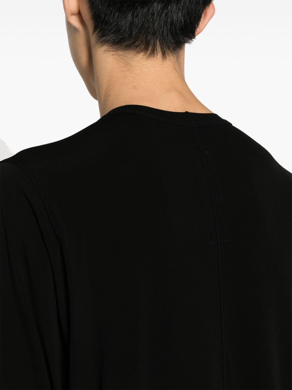 Rick Owens Relaxed Fit Oversized T-shirt With Classic Crew Neckline In Black