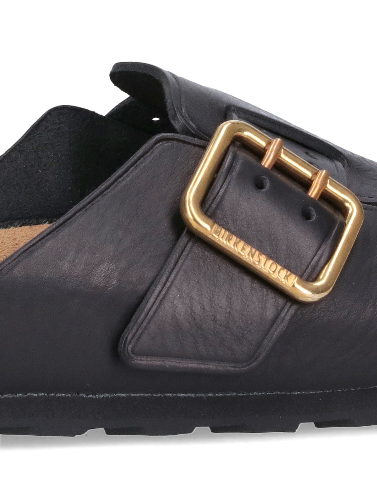 Birkenstock Boston Bold Leather Clog With Sab In Black