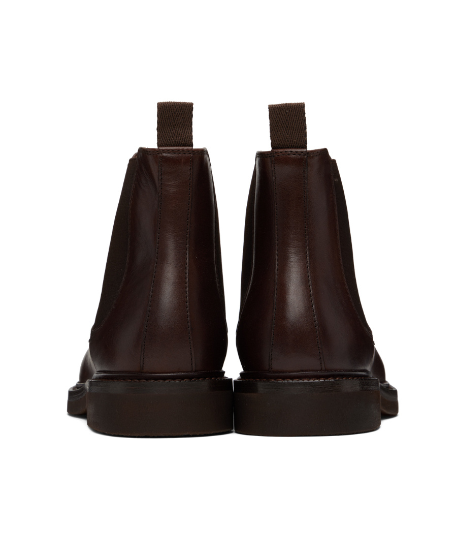 Brunello Cucinelli Leather Ankle Boots In Black