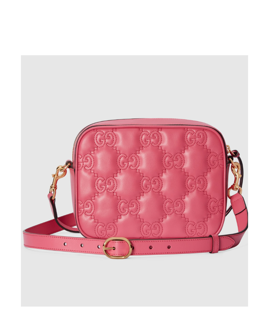Gucci Small Quilted Crossbody Bag With Adjustable Strap In Pink