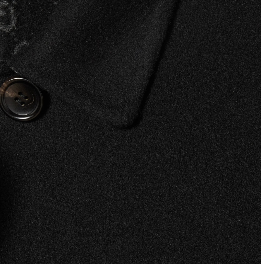 Gucci Reversible Wool And Silk Coat In Black