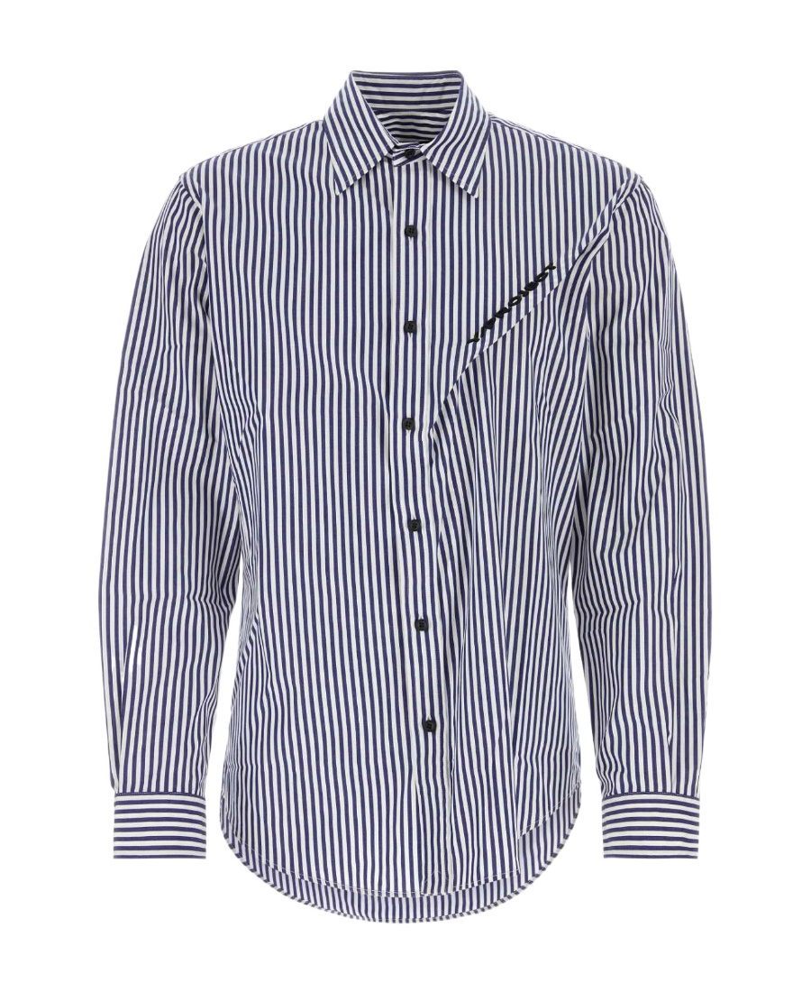 Y/project Y Project Embroidered Poplin Oversize Shirt In Multicolor