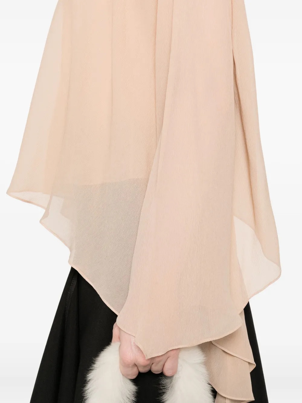 Marni Asymmetric-draped Blouse In Neutral