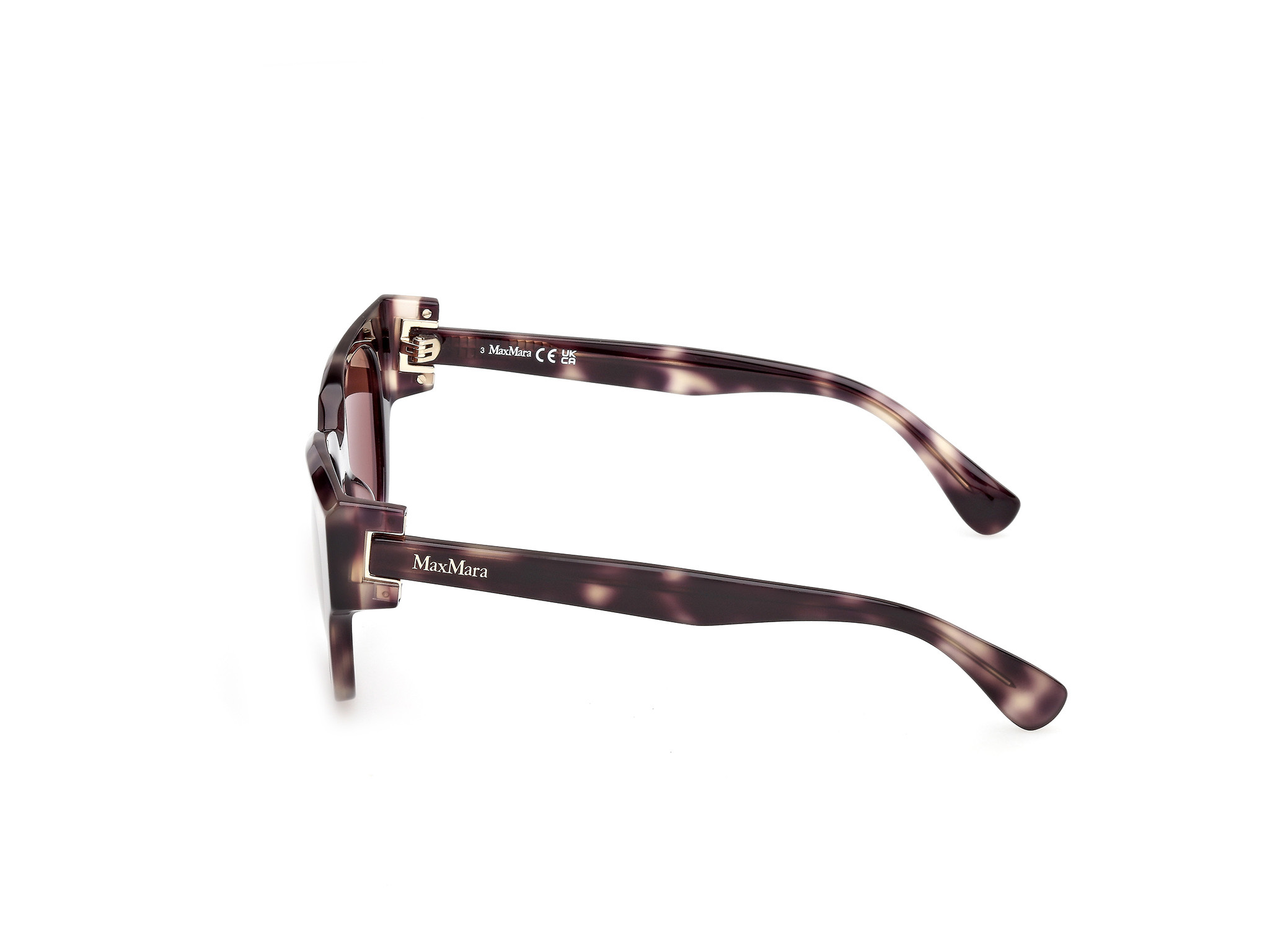 Max Mara Round Frame Sunglasses In Brown