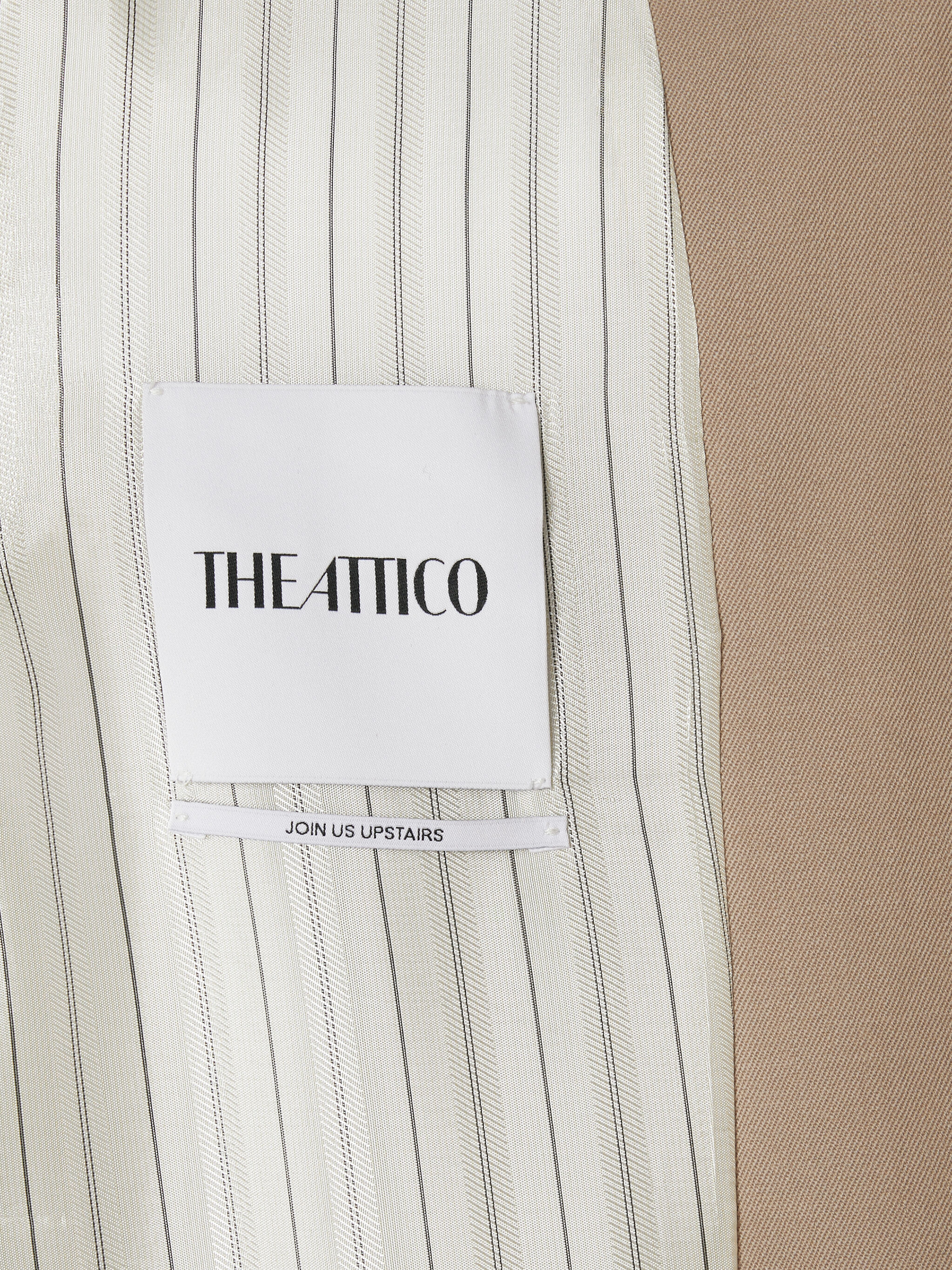 Attico Glen Oversized Single-breasted Blazer In Nude