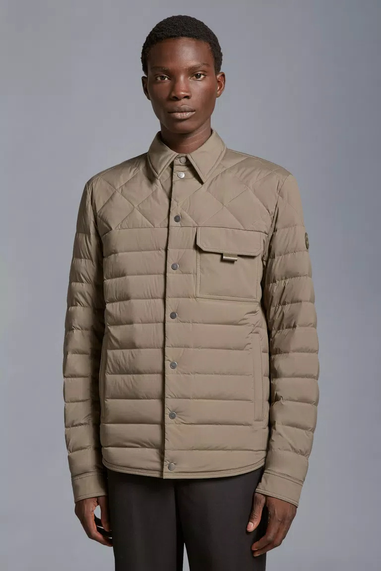 Moncler Iseran Quilted Shirt Jacket In Green