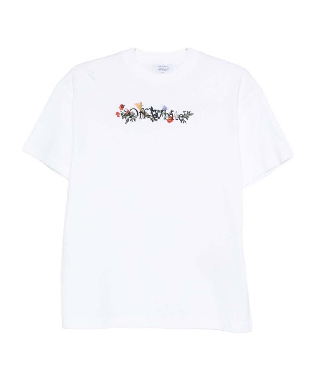 Off-white Floral-logo T-shirt In White