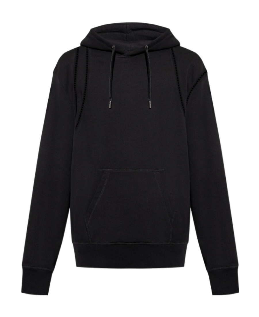 Alexander Mcqueen Long-skeeve Cotton Hoodie In Black