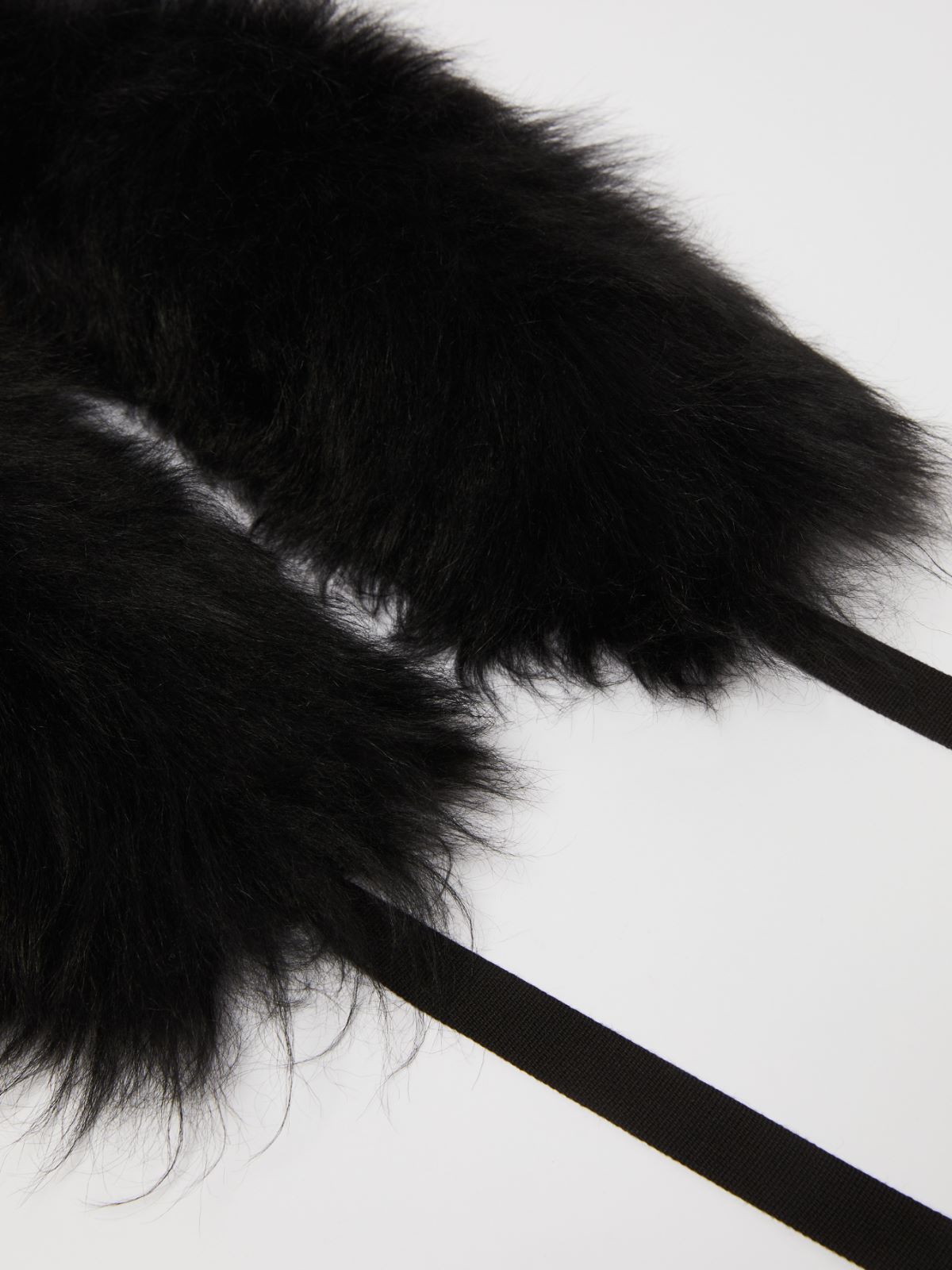 Max Mara Sheepskin Trim Hood In Black