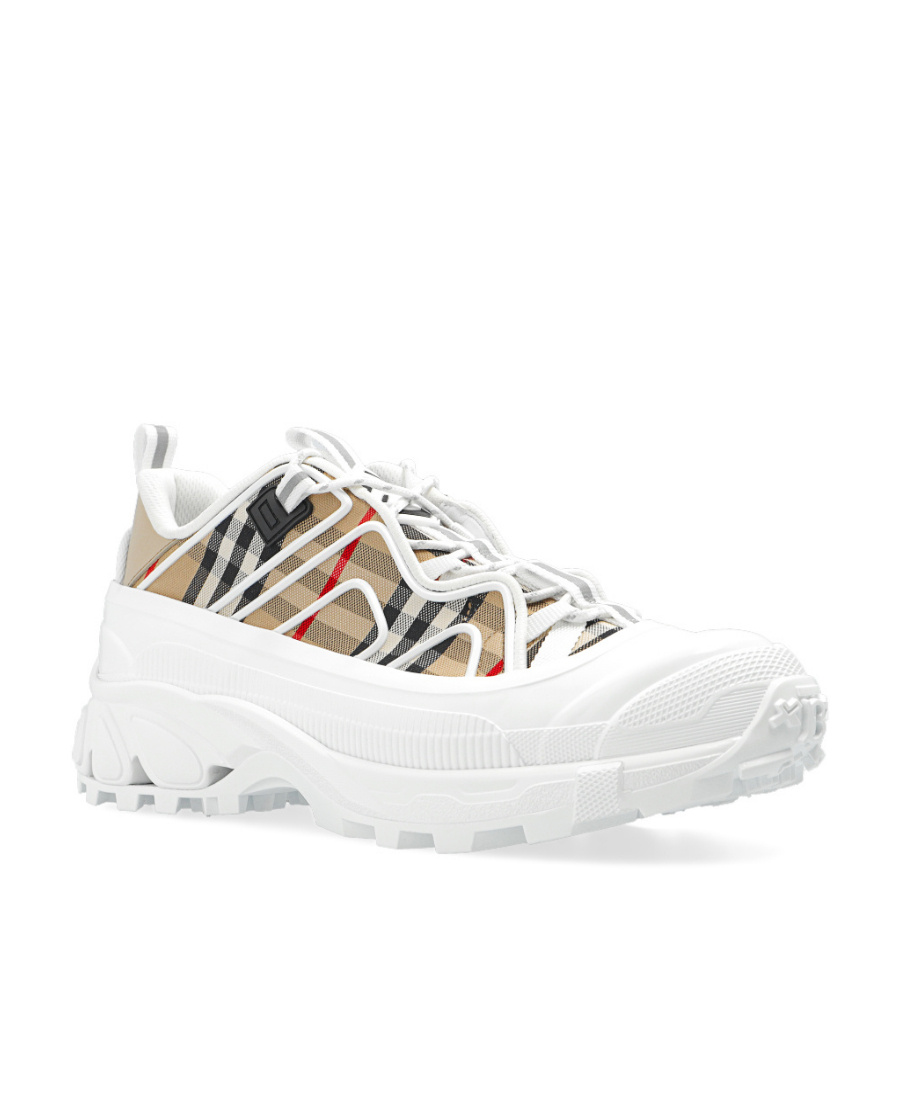 Burberry Arthur Vintage Check Sneakers In White