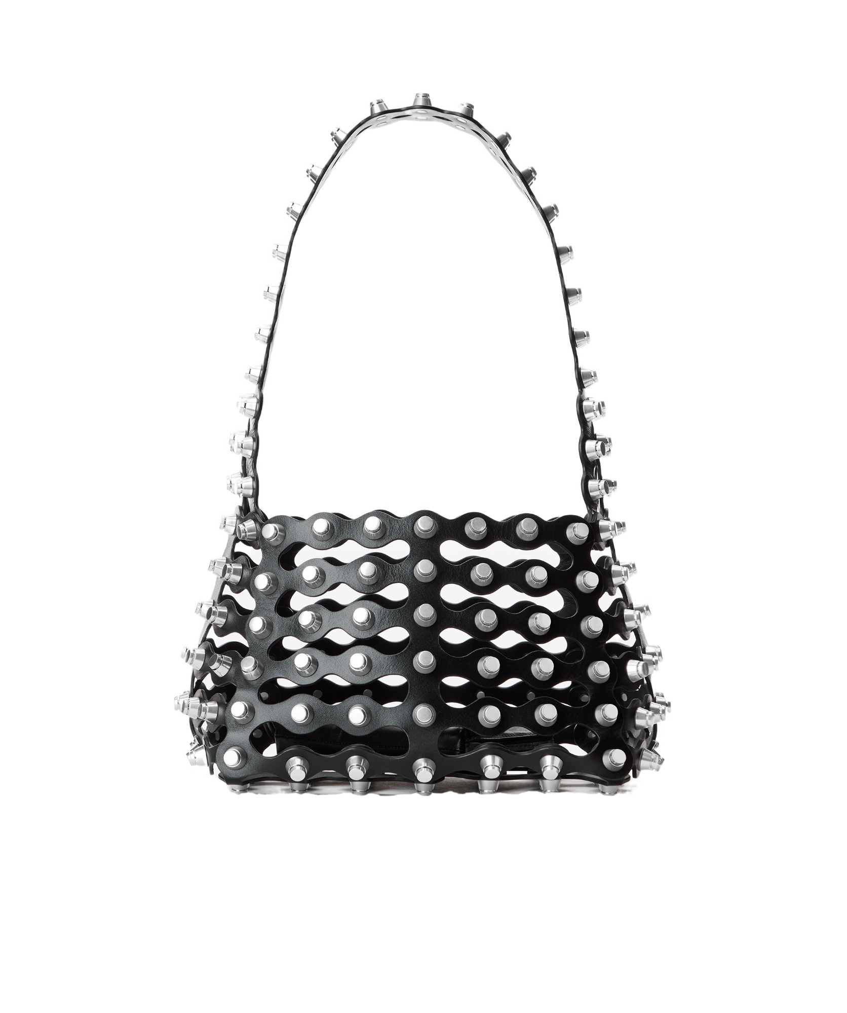Alexander Wang Omens Rex Medium Studded Leather Shoulder Bag Black In Black