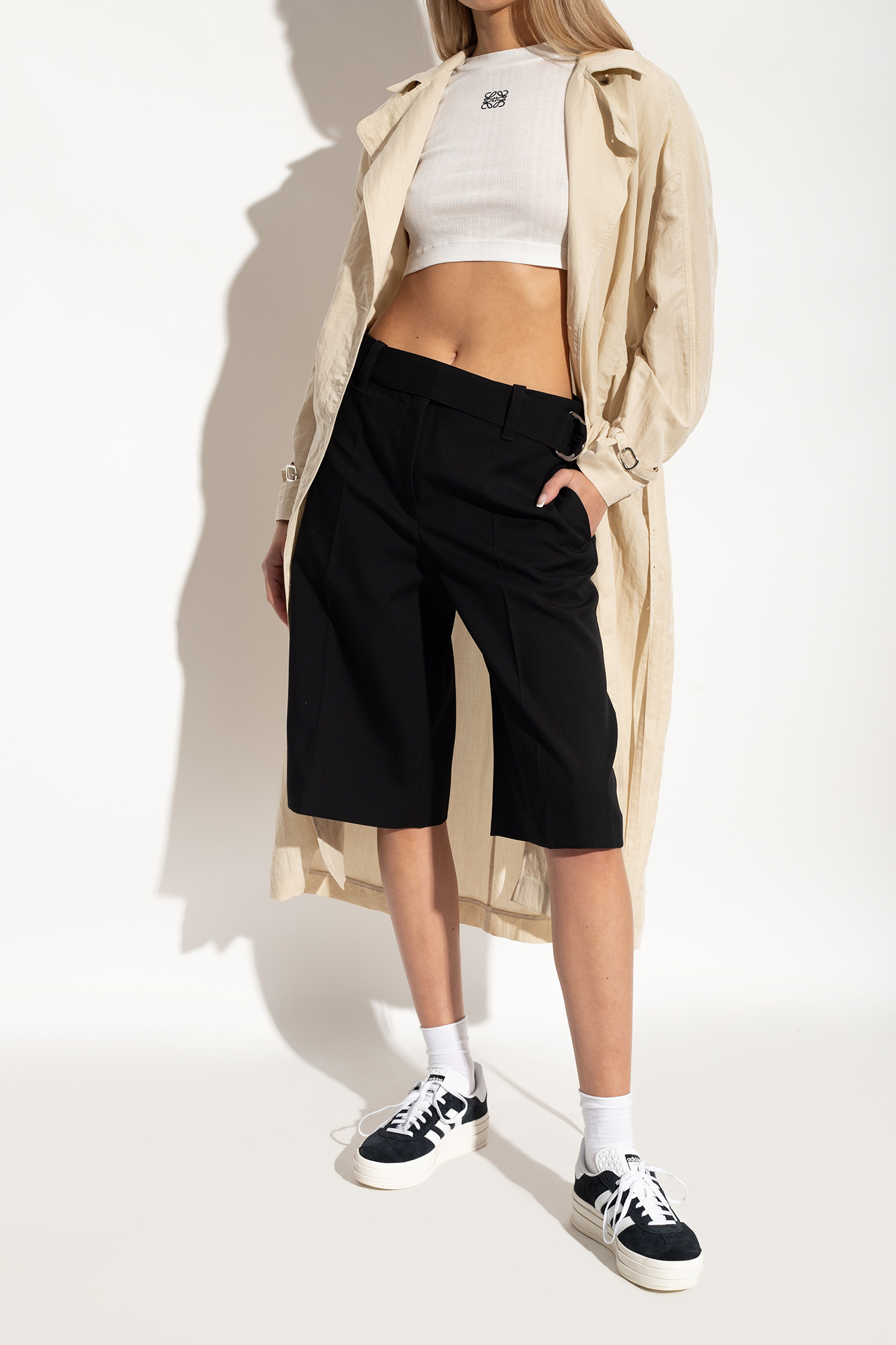 Adidas Originals Gazelle Bold Platform Sneakers In White