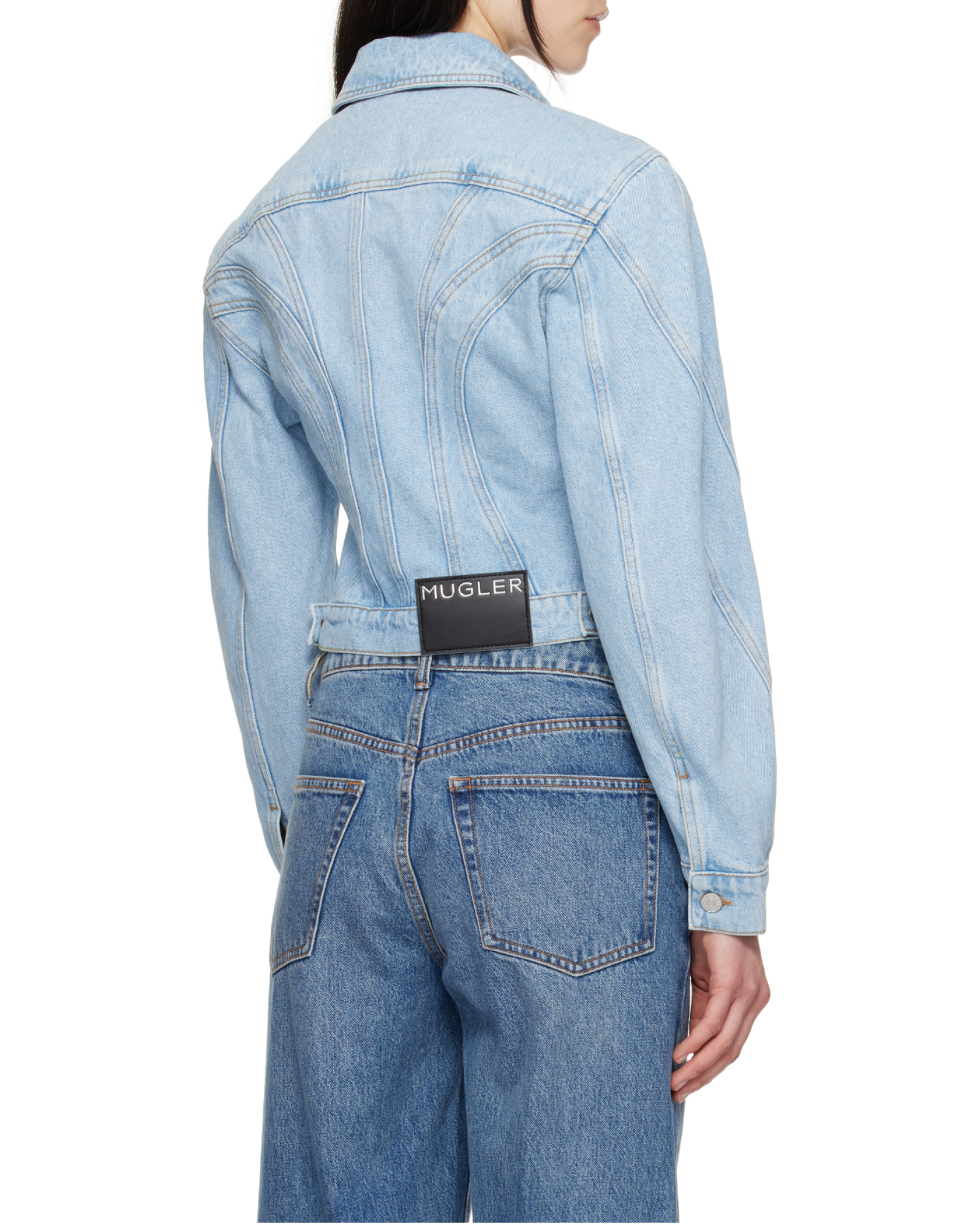 Mugler Medium Blue Denim Jacket