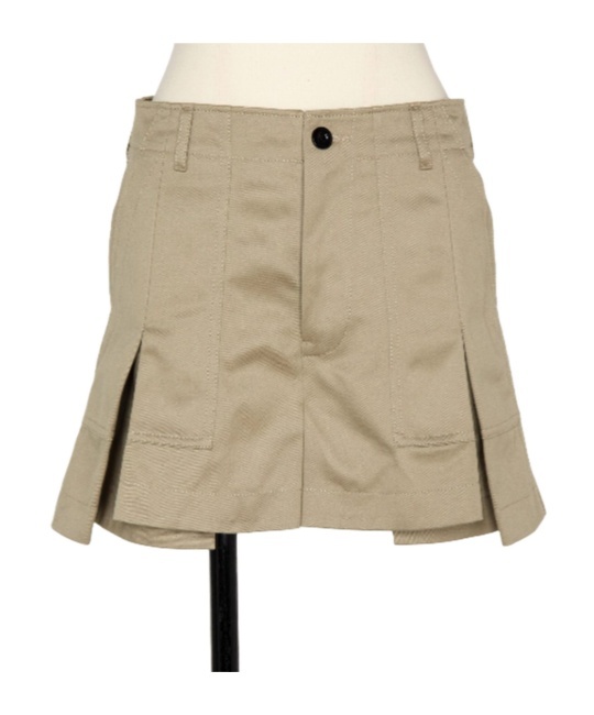 Sacai Cotton Shorts In Nude