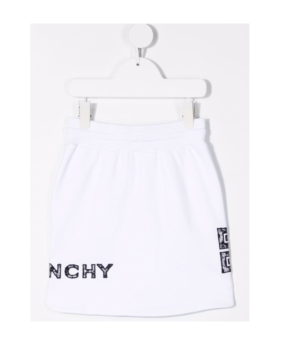 Givenchy Logo-print Track Skirt In White