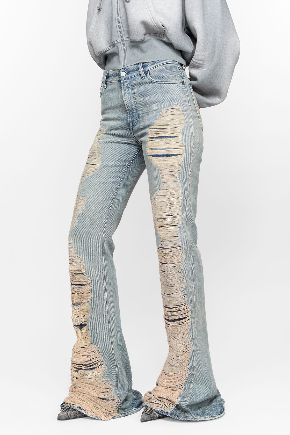 Acne Studios Belt-loop Jeans In Gray