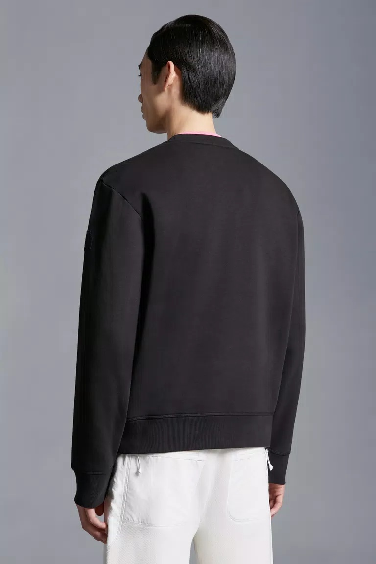 Shop Moncler Logo Motif Sweatshirt In Black