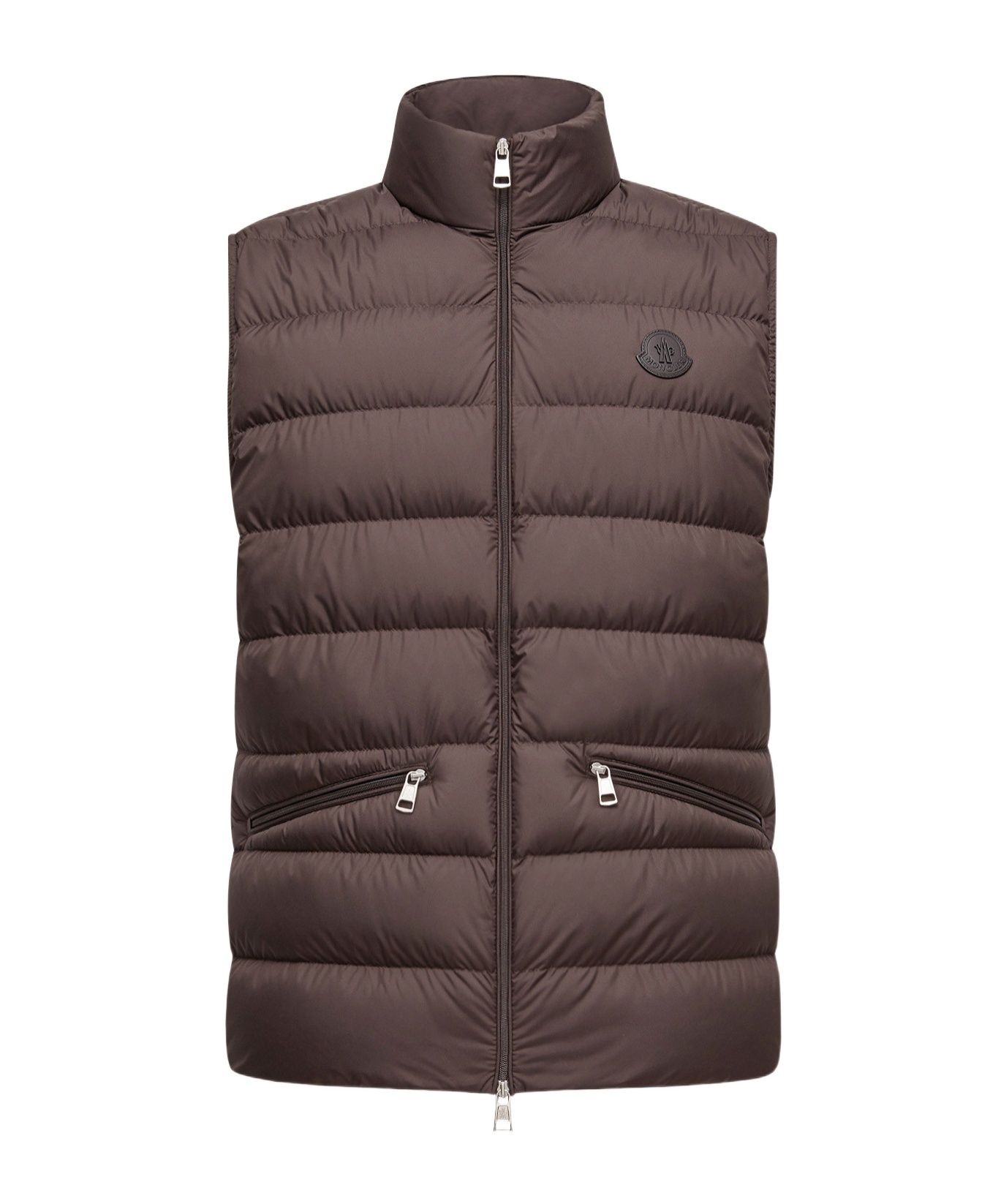 Moncler Treompan Down Vest In Brown