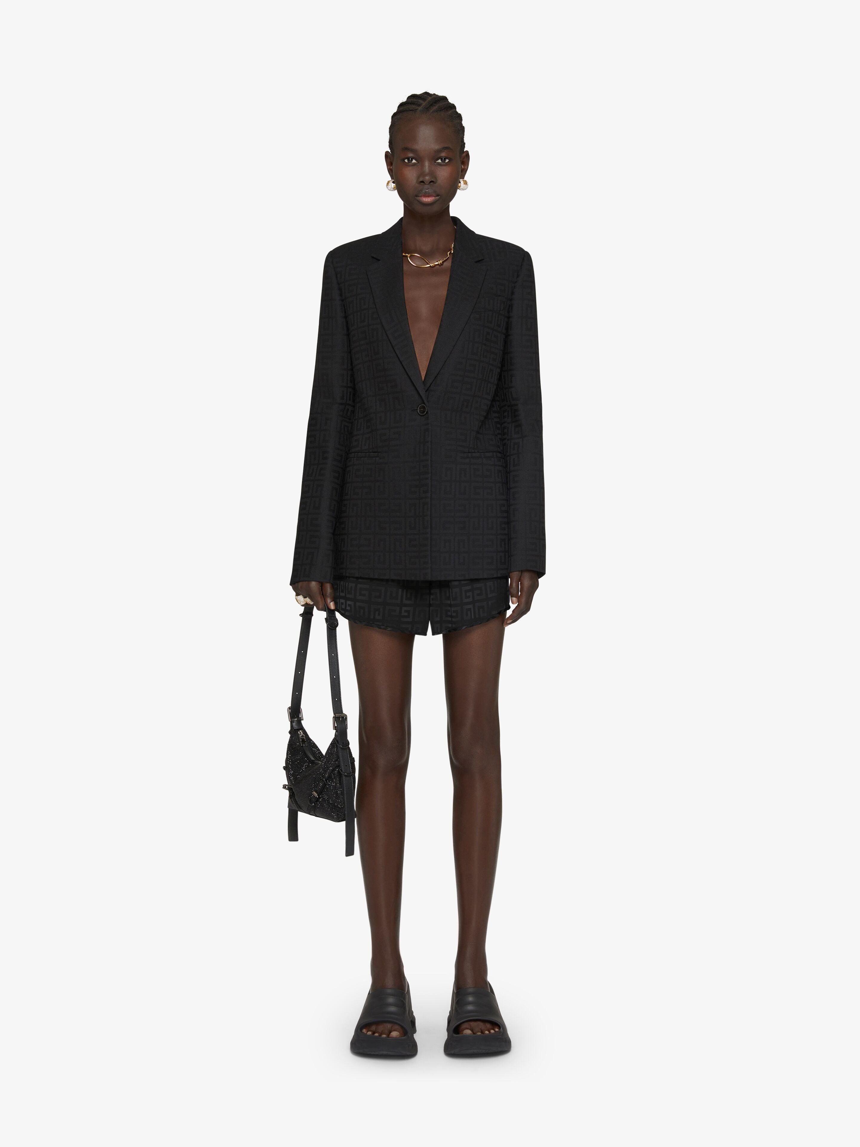 Givenchy 4g Jacquard Shorts In Black