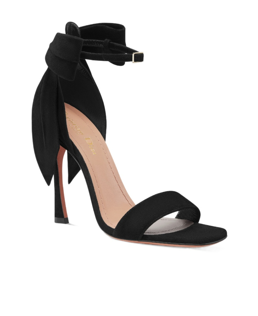 Dior Mlle Square-toed Heels Sandals In Black