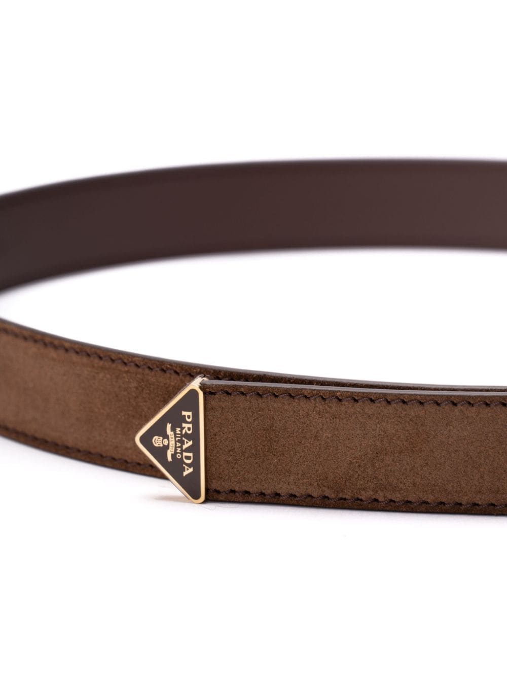 Prada Saffiano Leather Belt In Brown