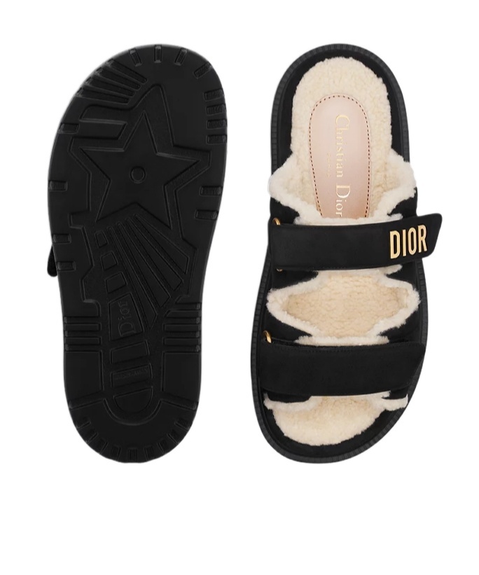 Dior Act Logo Sandals In Black