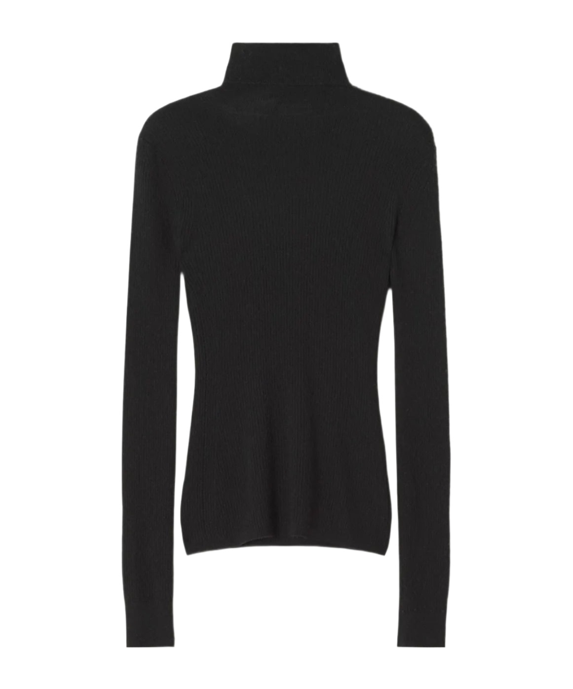 Lanvin Merino Wool And Silk Turtleneck Sweater In Black