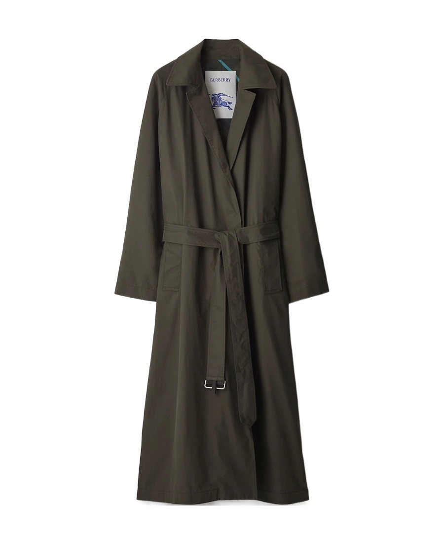Burberry Check-plaid Reversible Trench Coat In Black