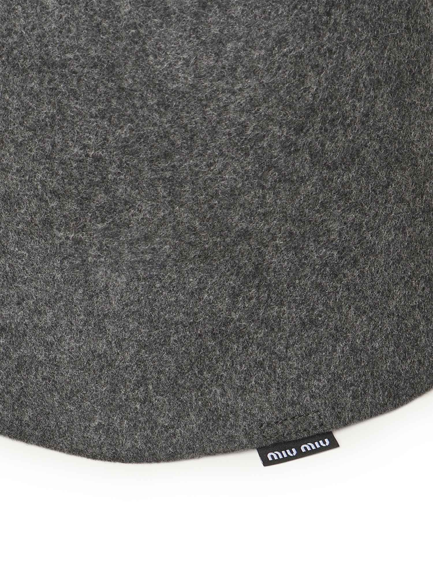 Miu Miu Logo-tag Hat In Gray