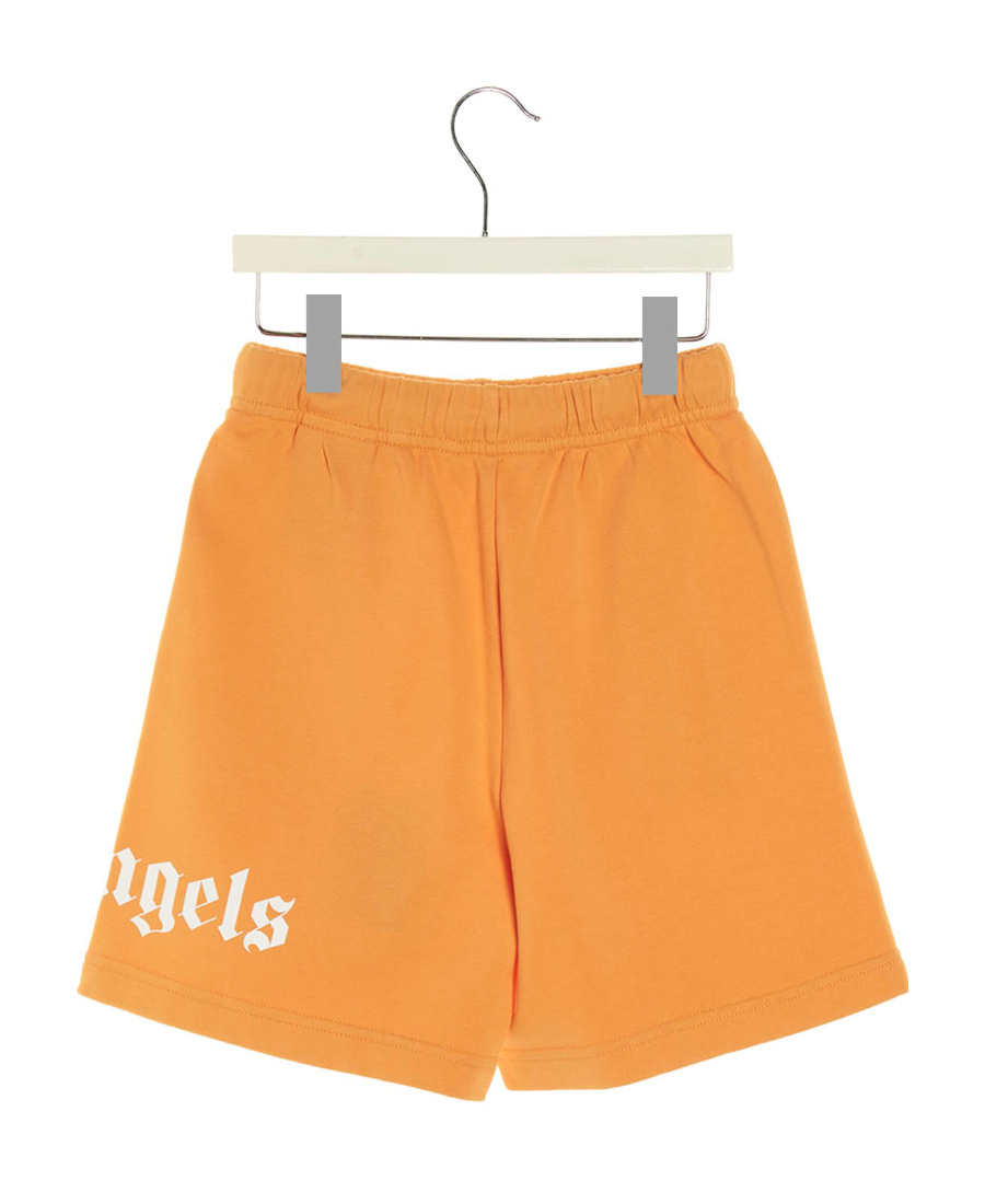 Palm Angels Logo-print Drawstring Shorts In Yellow